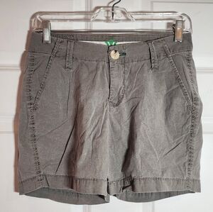 Worn Lightweight Gray Cotton Blend Shorts Size 2 (4.5in Inseam)